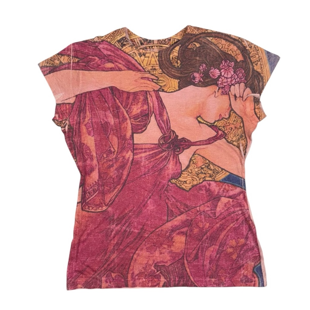 Bob Masse Studios Goddess Screen Print T Shirt XL Pink - Picture 5 of 10